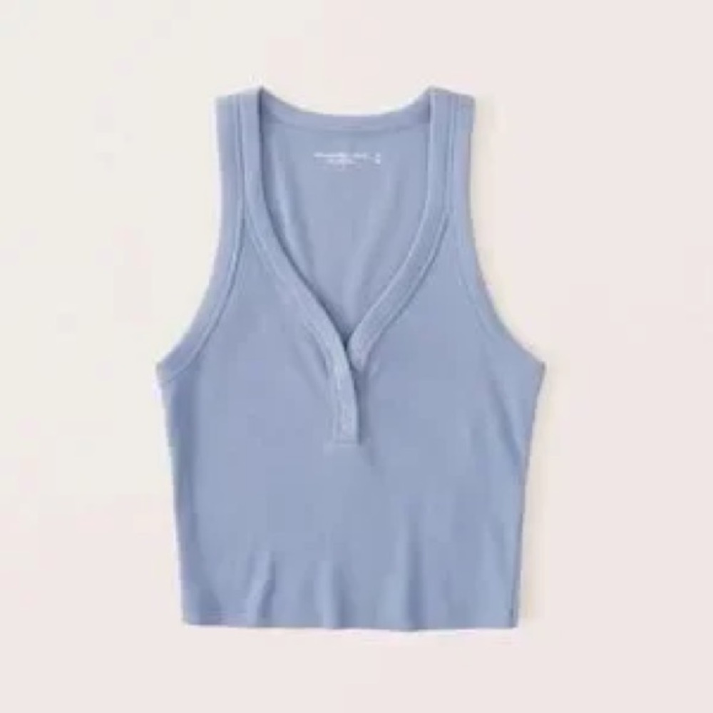 Abercrombie & Fitch Sky Blue Crop Top